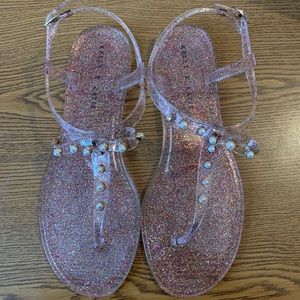 Kelly and Katie glitter jelly sandals size 10